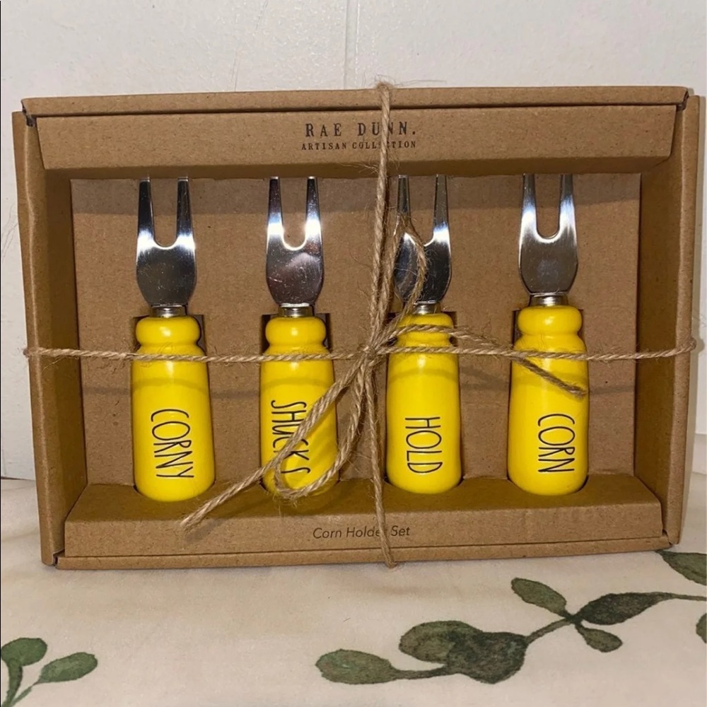 Rae Dunn Yellow Corn Holders